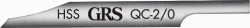 Echoppe courte à changement rapide (QC) GRS, onglette, HSS, 2.54 mm